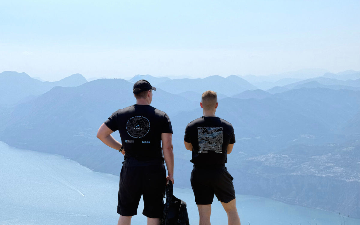 Mount Everest Himalaya Stubaier Gletscher Stubaital Murmelebahn Backprint Rückenprint Berge Wandern Mountain Baumwolle Shirt Tshirt Bio schwarz